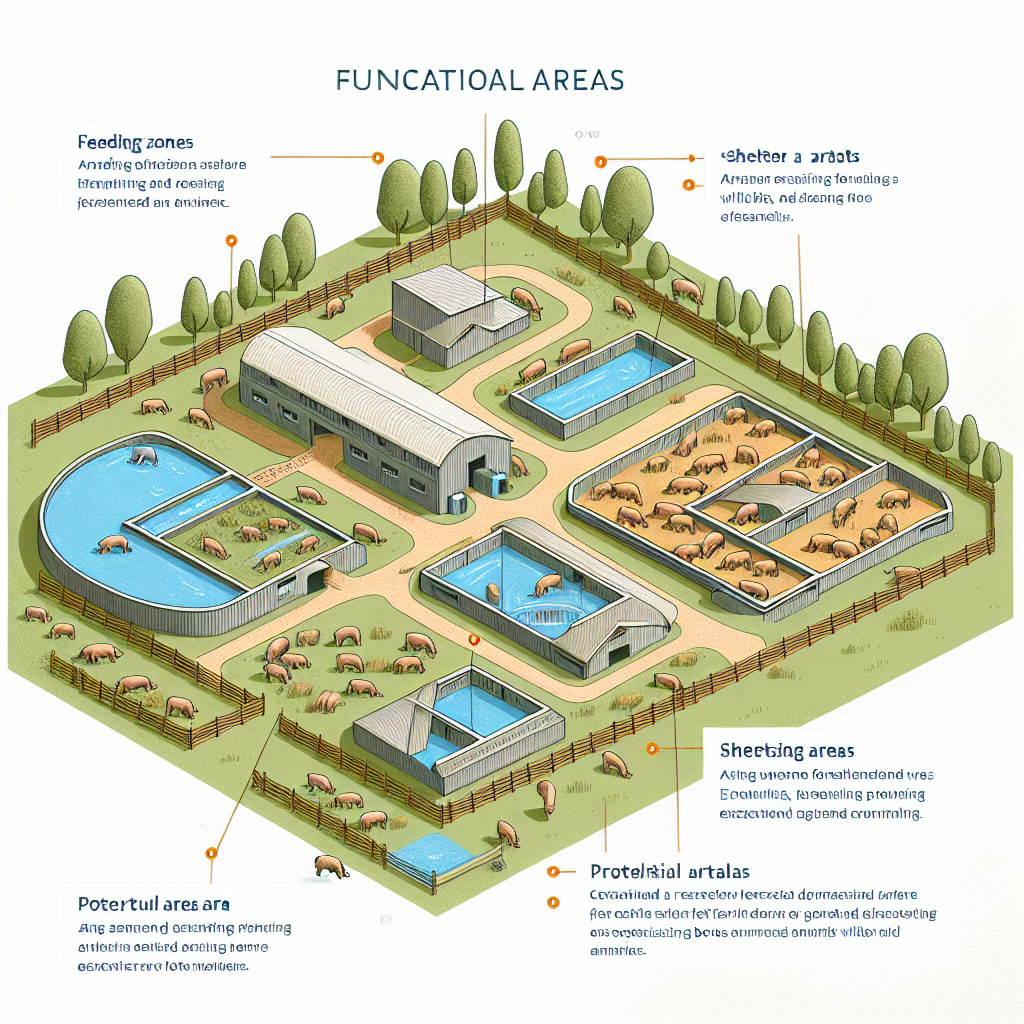 Hình minh họa sơ đồ khoa học cho trang trại heo rừng