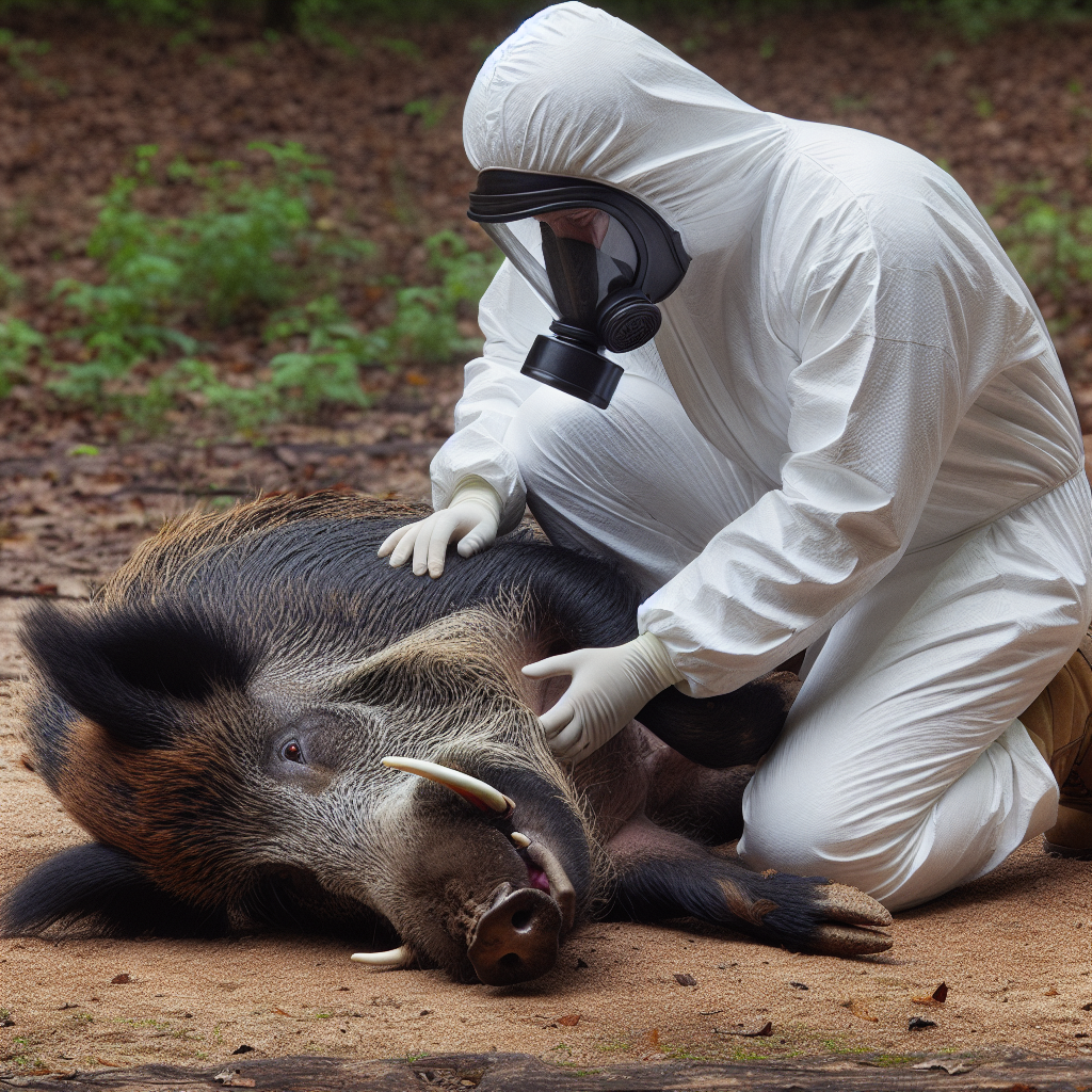 Nằm nghiêng giúp thao tác khi heo bị hóc