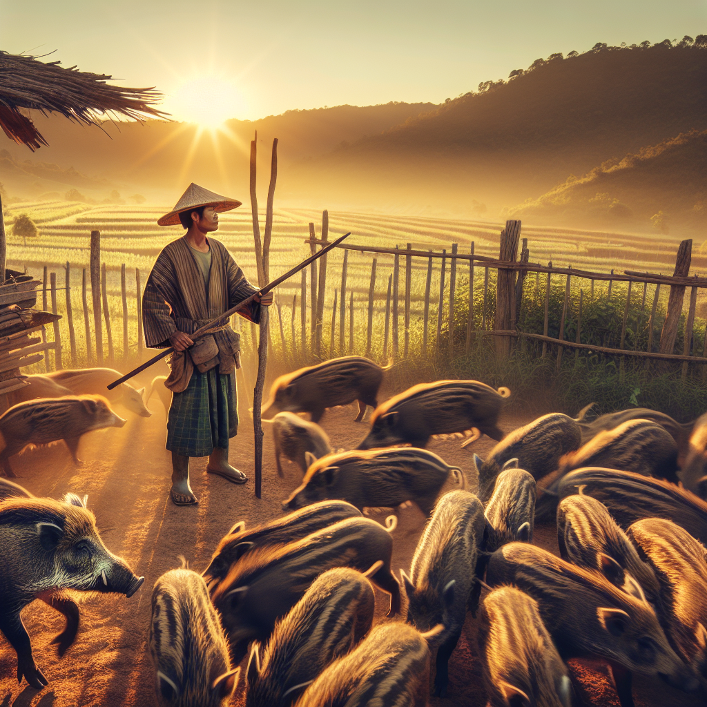 Heo rừng khỏe mạnh được chăm sóc kỹ lưỡng