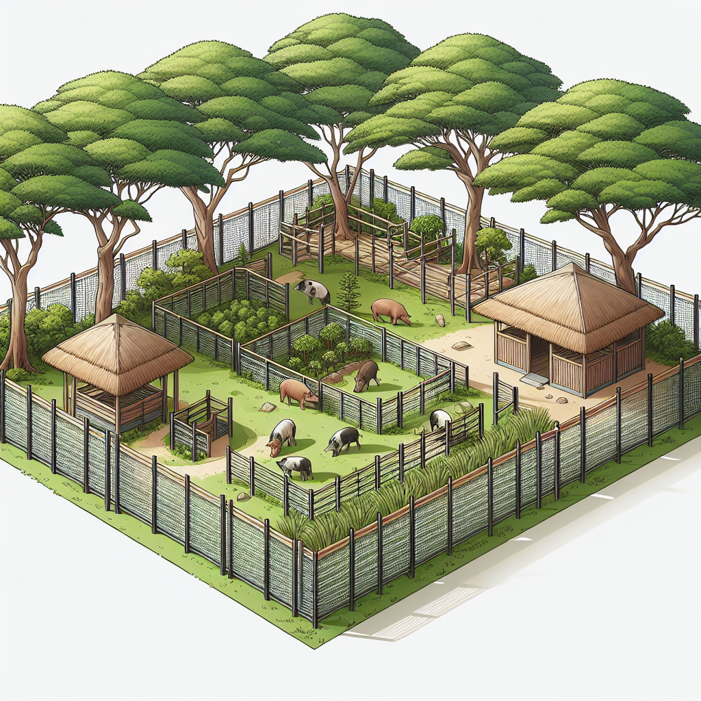 Chuồng heo rừng có sân chơi rộng rãi, thông thoáng