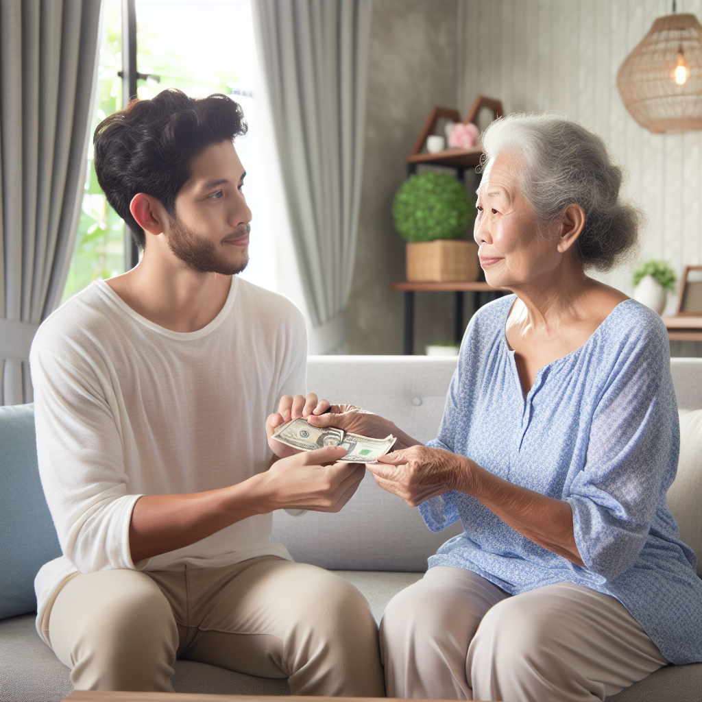 Người thân đưa tiền cho mình và ý nghĩa tình cảm