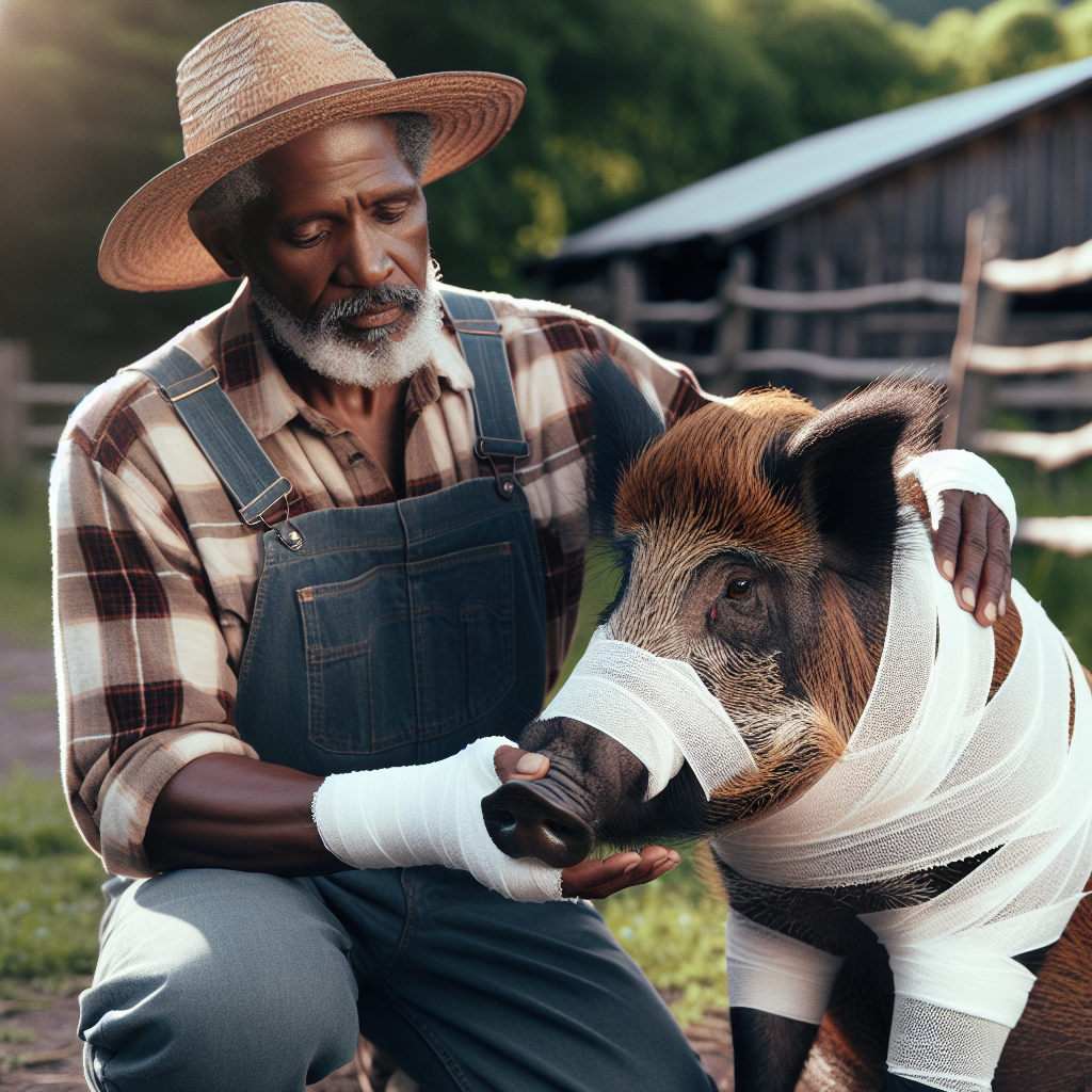 Quan sát và theo dõi vết thương heo rừng mỗi ngày để tránh nhiễm trùng
