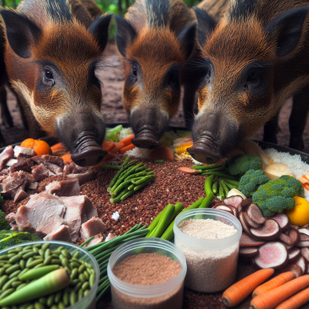 Chế độ ăn giàu dinh dưỡng giúp cải thiện năng suất heo rừng